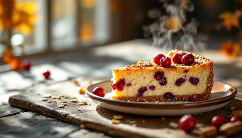 High-Fibre Cranberry Cheesecake Baked Oats: the Autumn Breakfast Essential