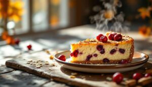 High-Fibre Cranberry Cheesecake Baked Oats: the Autumn Breakfast Essential