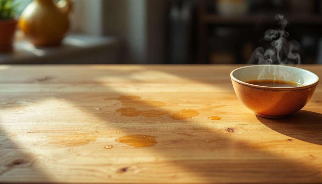 Water stains on wood: this 2-ingredient kitchen mix removes them without sanding or chemicals